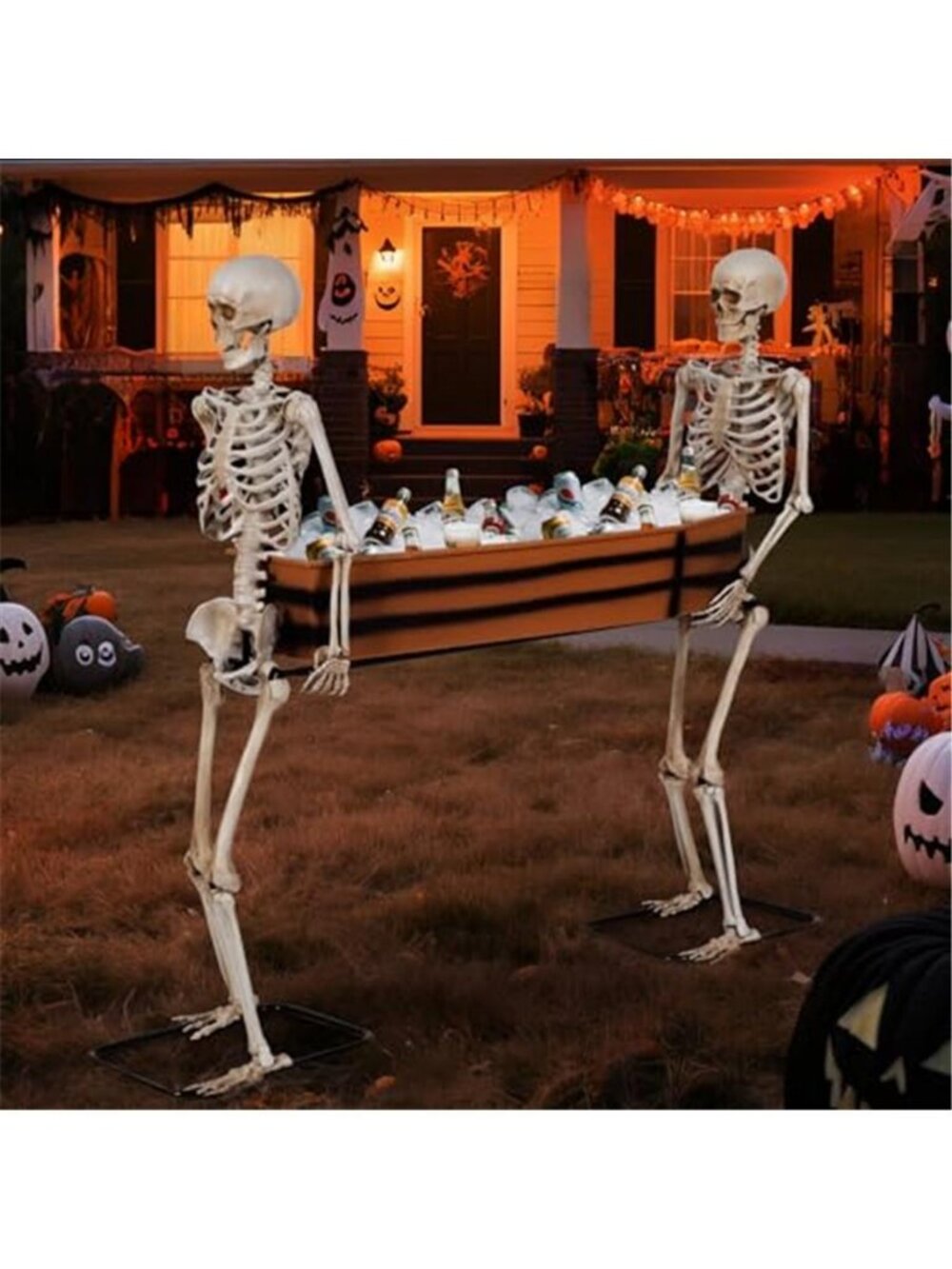 Giant Skeleton Halloween Outdoor Party Decoration - 5ft Posable